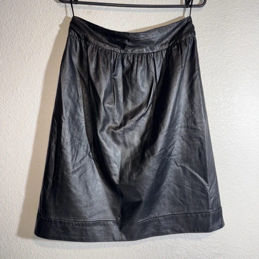 The Cue Cher Qu Women's‎ Black Midi Skirt Lan Silk Size Small Gothic Vampire